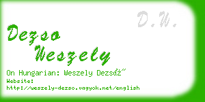 dezso weszely business card